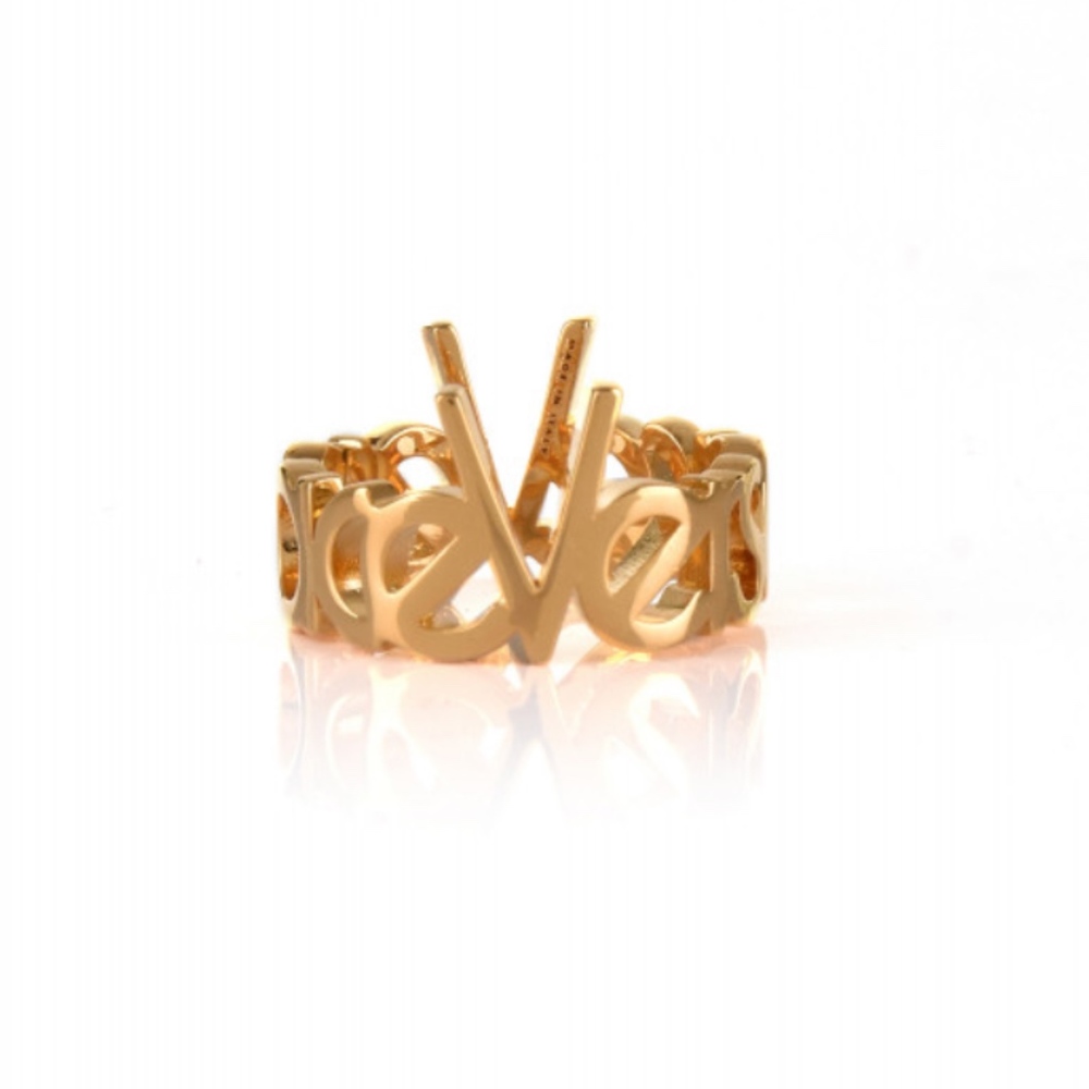 NWT Versace Logo Circle Ring